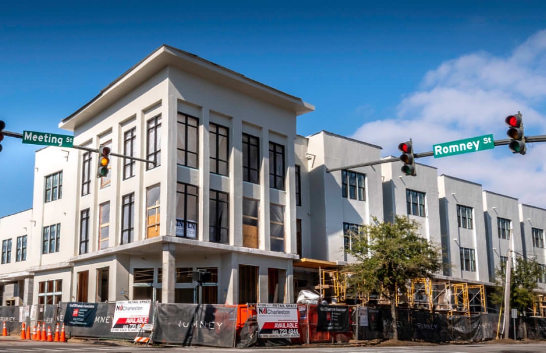 construction on new building at the corner of Romney and Meeing Streets